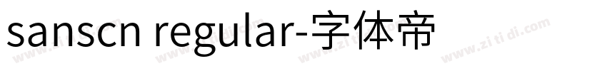 sanscn regular字体转换